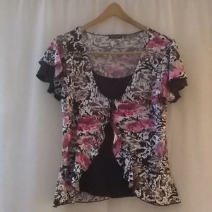 Notations women's multicolored blouse size m